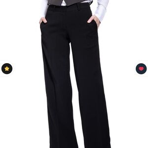 Chic Black Wide Leg Women's Pants